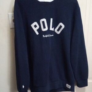 Nwot Xxl Navy Fleece Sweatshirt With Cream Embroidery For The Letters Wore 1x🔥
